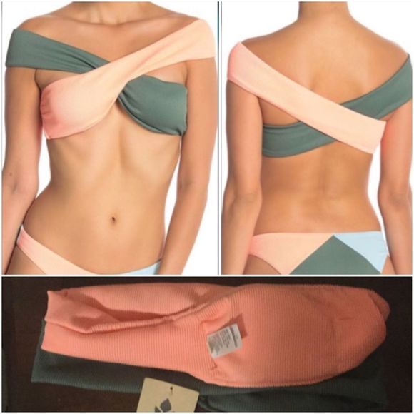 Reef Other - REEF Orange & Green Bikini Top